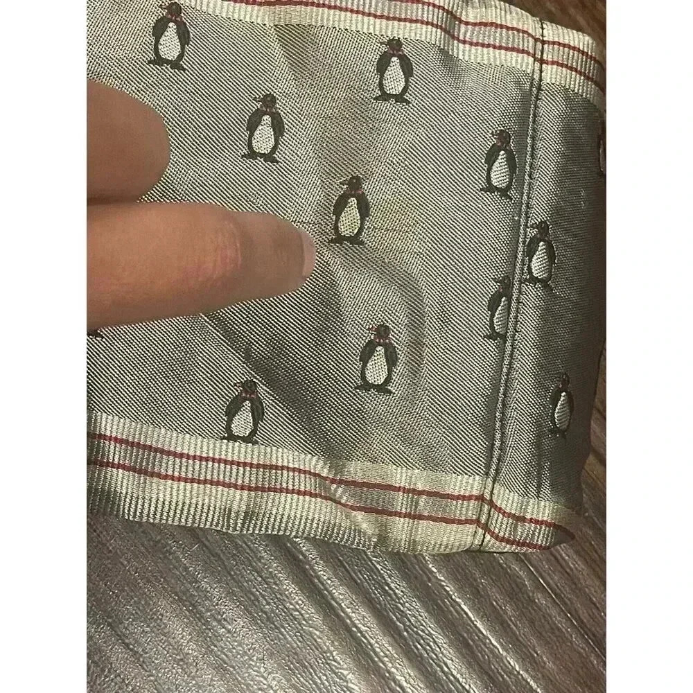 Cummerbund Men’s 100% Silk Penguin Patter Adjustable Tuxedo Accessories - Picture 2 of 6